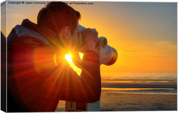 Sunset Kid Canvas Print by Jason Connolly