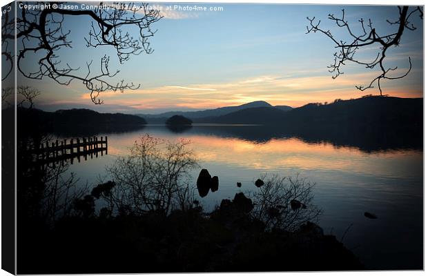 Last Light At Coniston Canvas Print by Jason Connolly