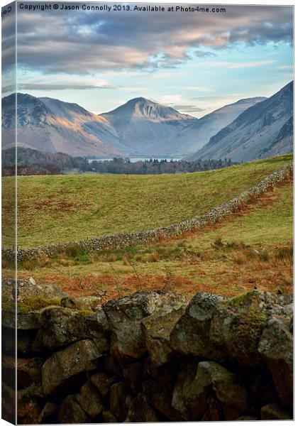 A Glimpse Of Wastwater Canvas Print by Jason Connolly