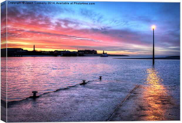 Fleetwood Ferry Sunset Canvas Print by Jason Connolly