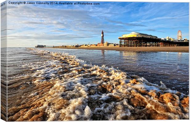 Blackpool By The Sea Canvas Print by Jason Connolly