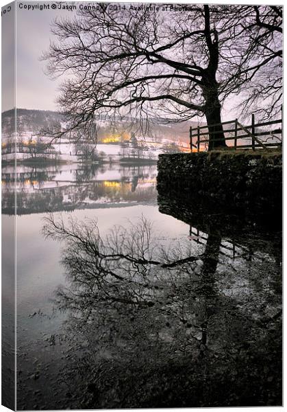 Coniston Reflections Canvas Print by Jason Connolly