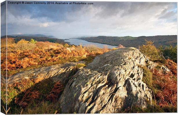 Windermere From Stott park Canvas Print by Jason Connolly
