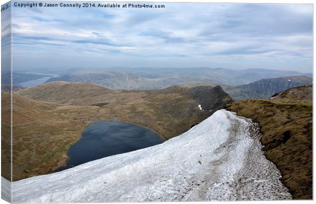 Red Tarn and Striding edge Canvas Print by Jason Connolly