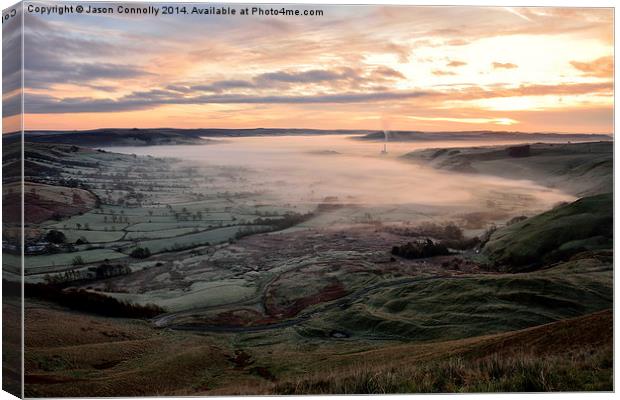  Castleton Mist Canvas Print by Jason Connolly