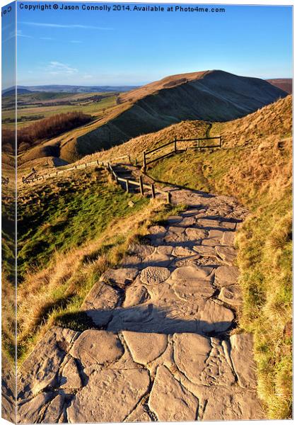  The Descent Of Mam Tor Canvas Print by Jason Connolly