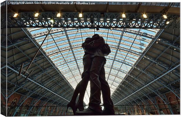  The Meeting Place, St Pancras Station Canvas Print by Jason Connolly