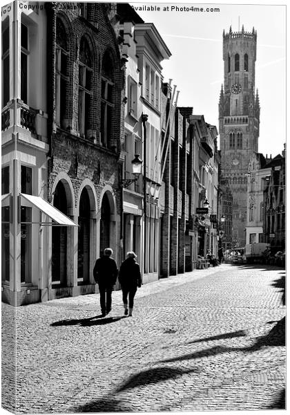  A Stroll In Bruges Canvas Print by Jason Connolly