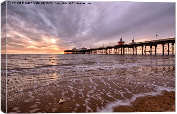  Blackpool sunset Canvas Print by Jason Connolly