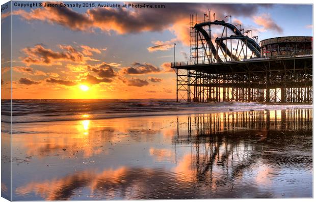  South Pier Sunset Canvas Print by Jason Connolly