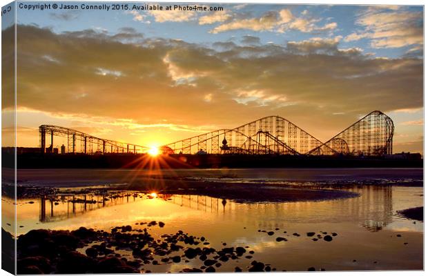 The  Big One Rollercoaster Canvas Print by Jason Connolly
