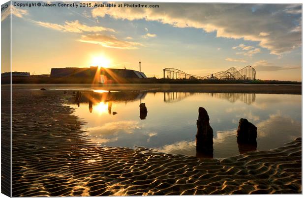  Blackpool Sunrise Canvas Print by Jason Connolly