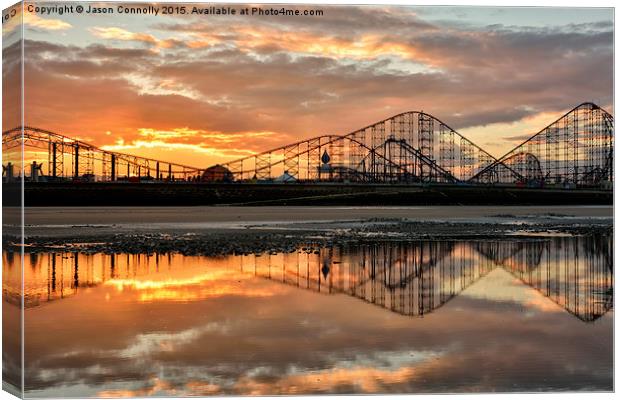  A Roller Coaster Sunrise Canvas Print by Jason Connolly