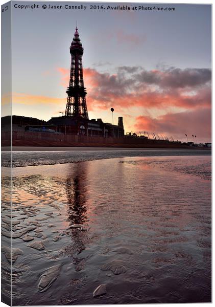 Blackpool Sunrise Canvas Print by Jason Connolly