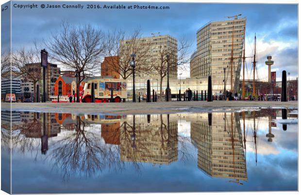 Reflections Of Liverpool Canvas Print by Jason Connolly