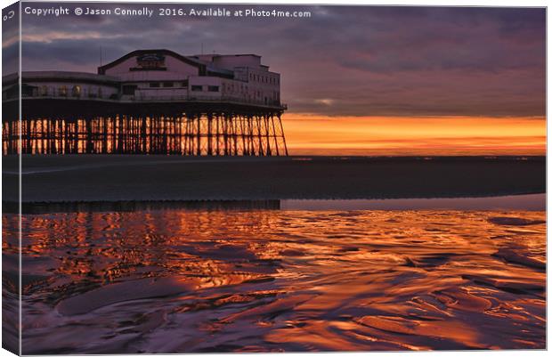 North Pier Sunset Canvas Print by Jason Connolly
