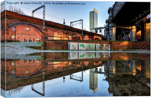 Castlefield, Manchester Canvas Print by Jason Connolly