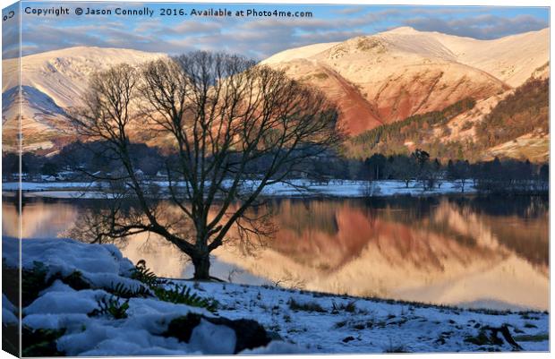 Last Light At Grasmere Canvas Print by Jason Connolly