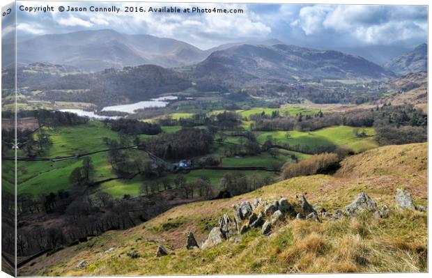 Elterwater Views Canvas Print by Jason Connolly