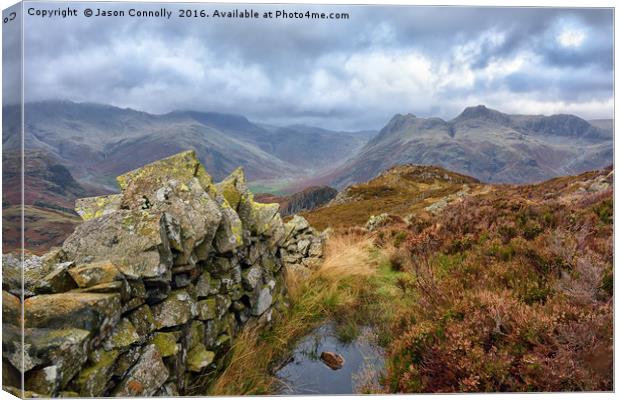 Views From Lingmoor Fell Canvas Print by Jason Connolly