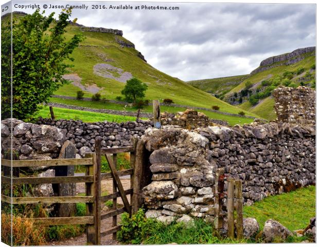 Gordale Scar, Malham Canvas Print by Jason Connolly