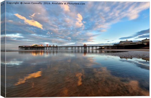 North Pier Reflections Canvas Print by Jason Connolly