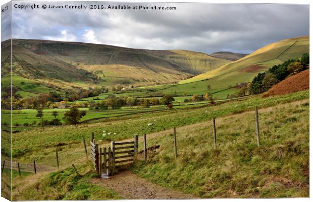 Edale valley Canvas Print by Jason Connolly