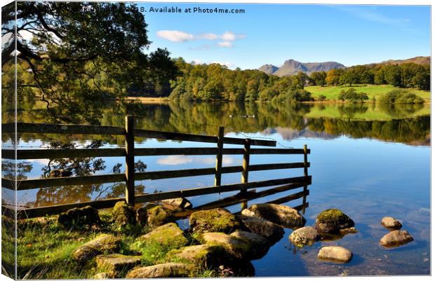 Loughrigg tarn Reflections Canvas Print by Jason Connolly