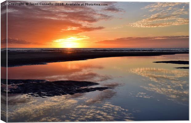 A Cleveleys Sunset Canvas Print by Jason Connolly