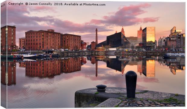 Salthouse Dock Reflections. Canvas Print by Jason Connolly