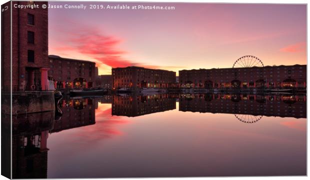 Royal Albert Dock Sunrise Canvas Print by Jason Connolly