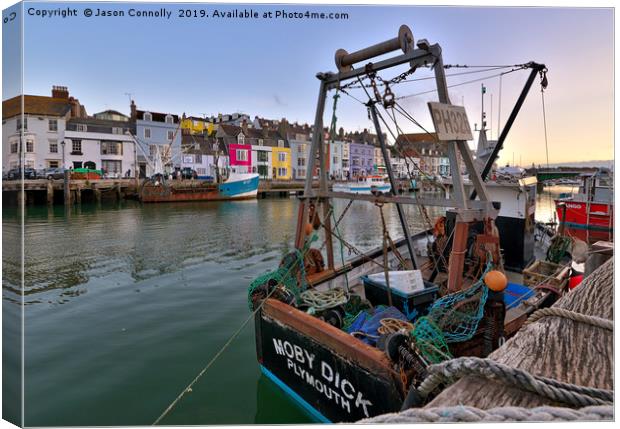 Weymouth Harbour Boats. Canvas Print by Jason Connolly