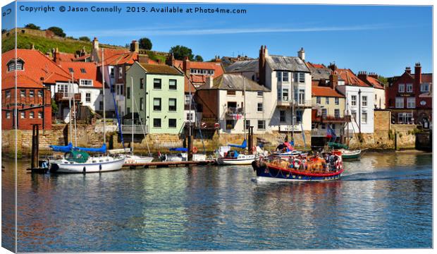 Whitby Harbour Canvas Print by Jason Connolly