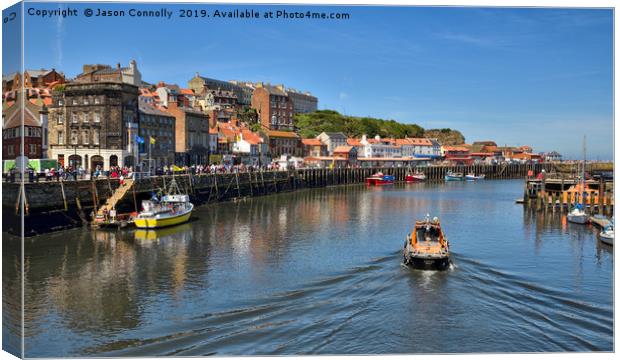 Whitby Harbour Views Canvas Print by Jason Connolly