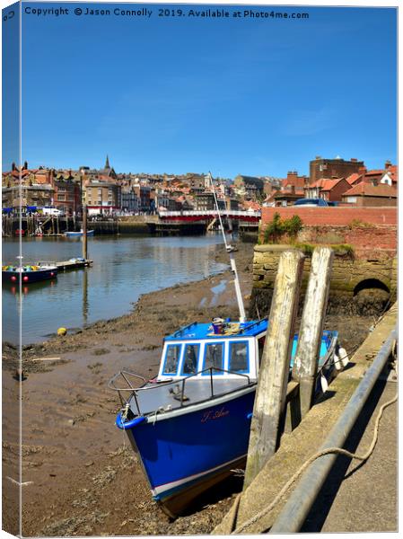 Boats At Whitby Canvas Print by Jason Connolly