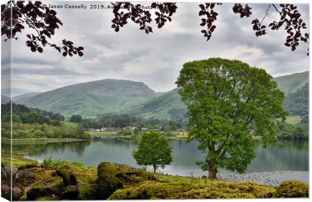 Views Over Grasmere Canvas Print by Jason Connolly