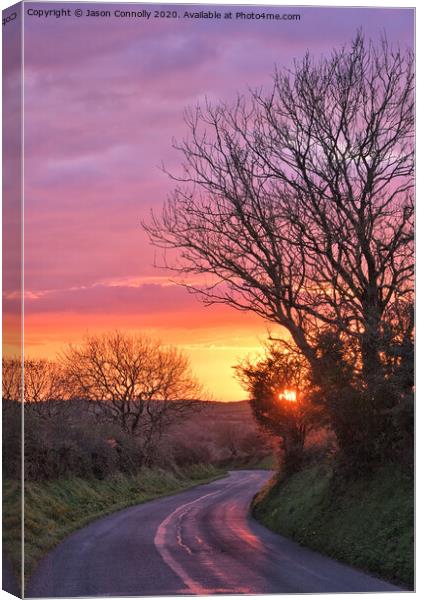 A Welsh Sunset Canvas Print by Jason Connolly