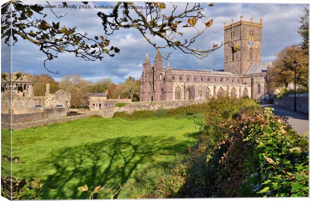 St David's cathedral, Wales. Canvas Print by Jason Connolly