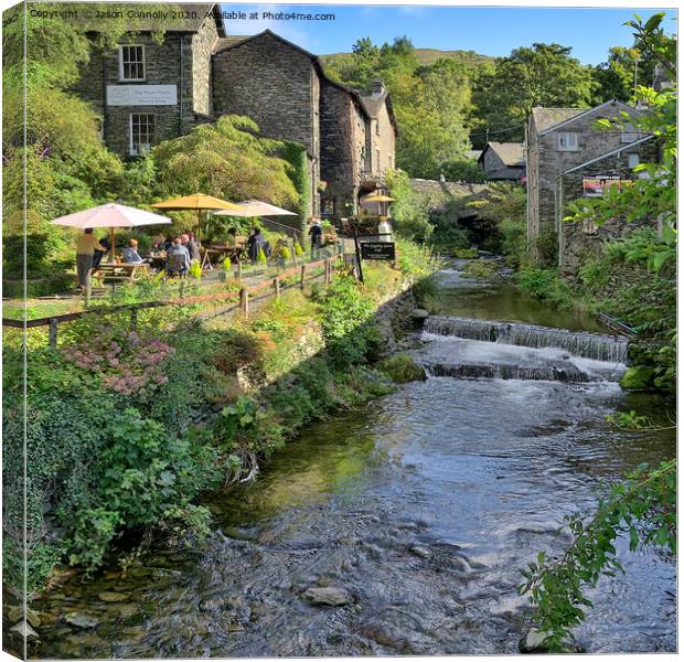 Stock Ghyll, Ambleside. Canvas Print by Jason Connolly