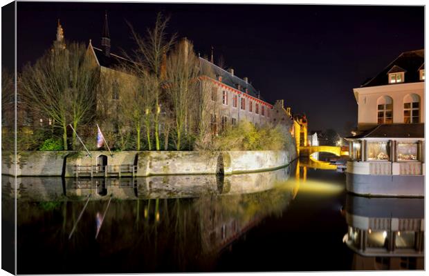 Evening Time In Bruges. Canvas Print by Jason Connolly