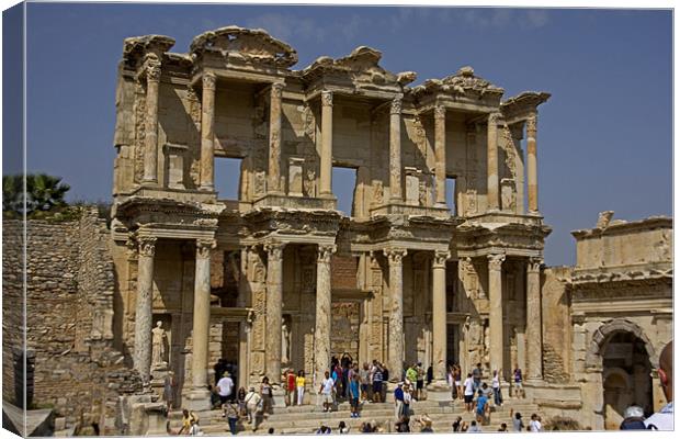 Library of Celsus Canvas Print by Tom Gomez