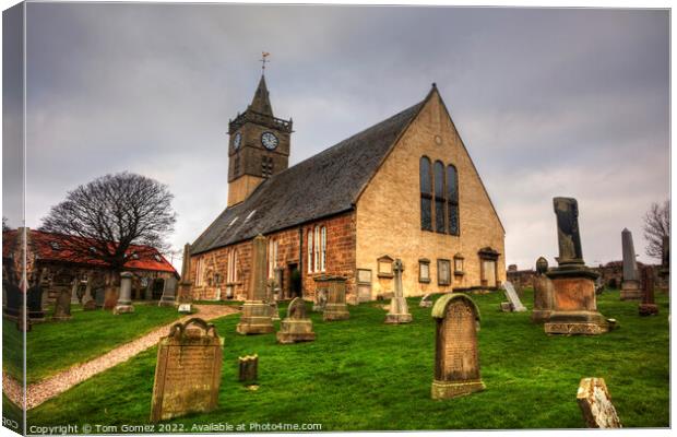 St Ayle Church in Anstruther Canvas Print by Tom Gomez