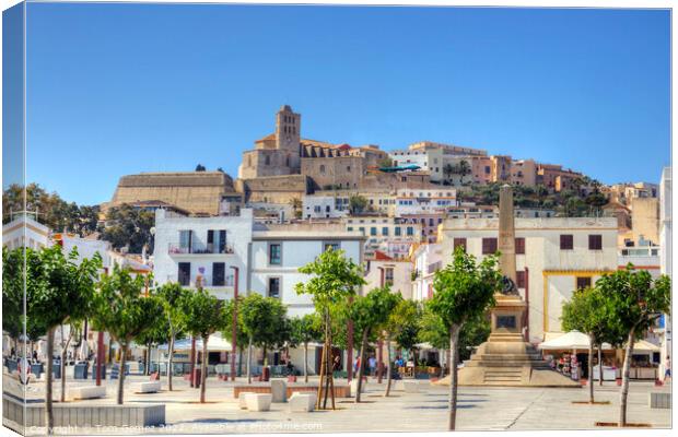 The Dalt Vila from the Port Canvas Print by Tom Gomez