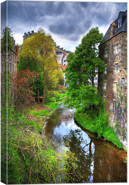 Water of Leith at Dean Village Canvas Print by Tom Gomez