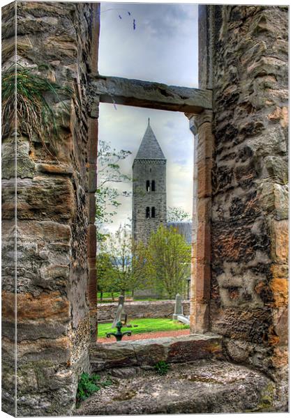 In the square window Canvas Print by Tom Gomez