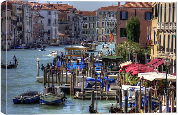 The Busy Grand Canal Canvas Print by Tom Gomez