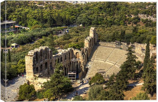 Odeon of Herodes Atticus Canvas Print by Tom Gomez
