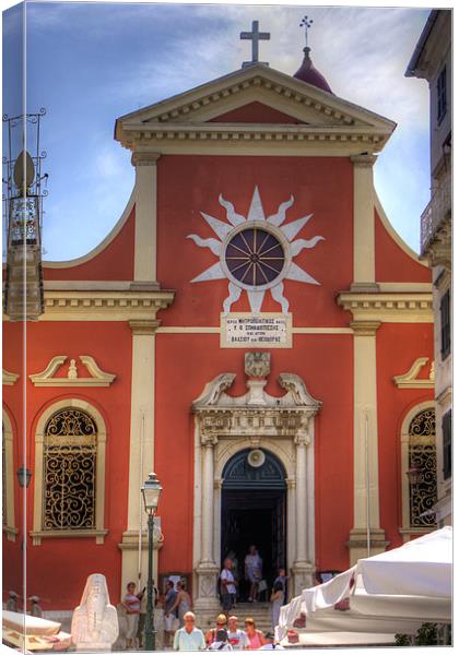 The Church of Mitropoli Panagias Canvas Print by Tom Gomez
