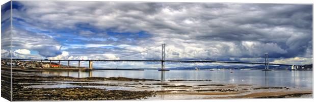Road Bridge over the River Forth Canvas Print by Tom Gomez