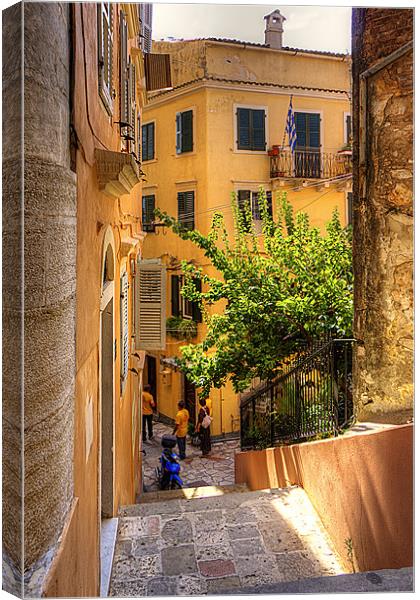 Deep in the Old Town Canvas Print by Tom Gomez
